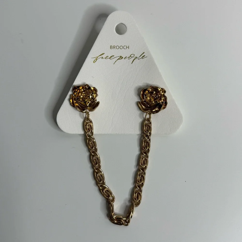Free People Chancellor Star Pin - Golden Rose NWT - Picture 3 of 4